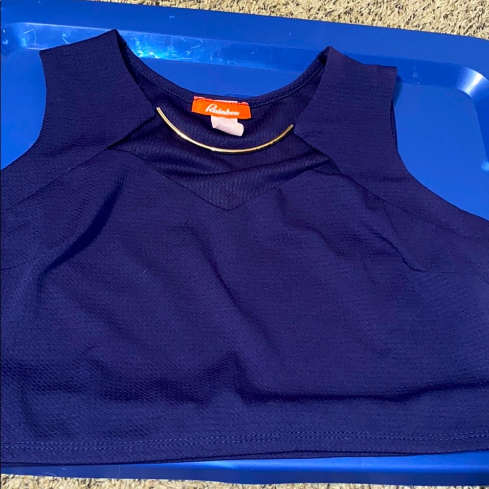 Navy blue crop top XL
